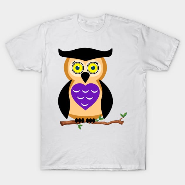 Little owl T-Shirt by AmandaRain